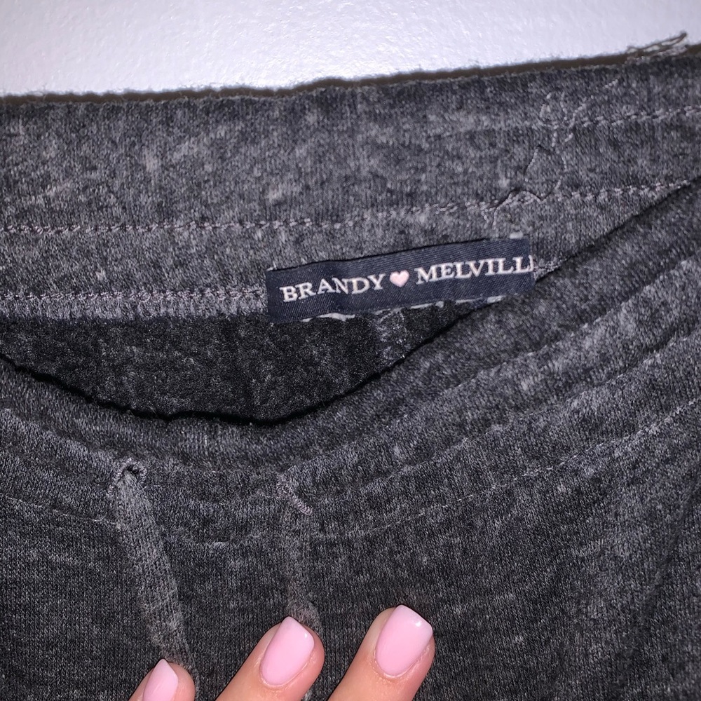 Brandy Melville heather dark grey joggers